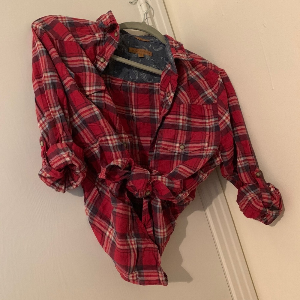 Red Checkered Flannel Paisley Cuff